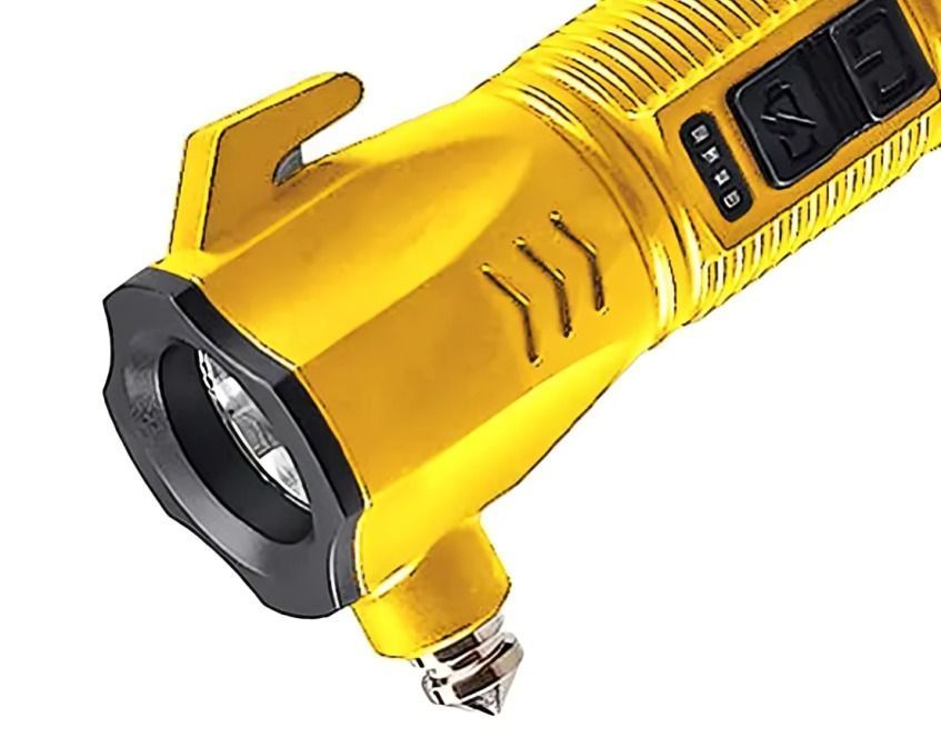 Linterna De Emergencia Multiuso Recargable Para Auto Amarilla-1