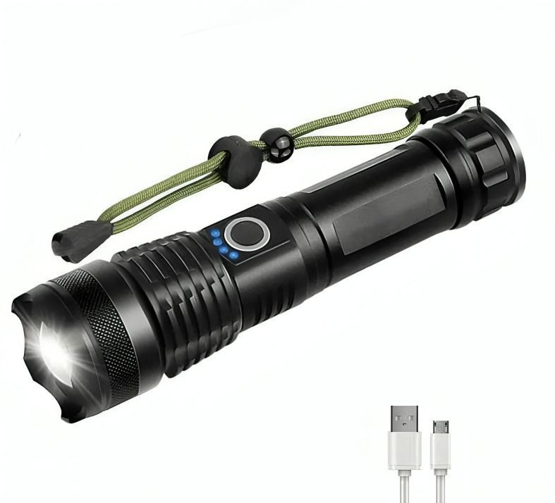 Linterna Led Alta Potencia Metalica Recargable 4000lm-0