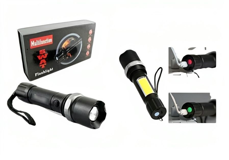 Literna Tactica Luz Led Recargable-0