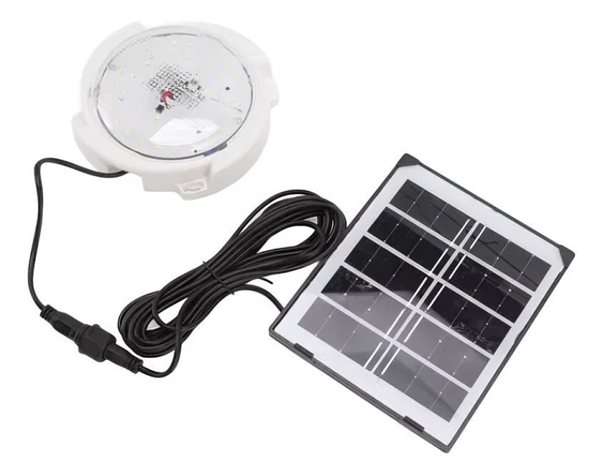 Foco LED Redondo Solar 50 LED con Control Remoto-0