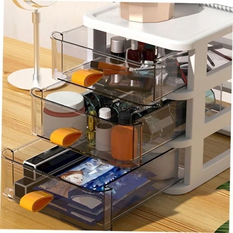 Cajon Organizador Plegable de Plastico Tranparente-2