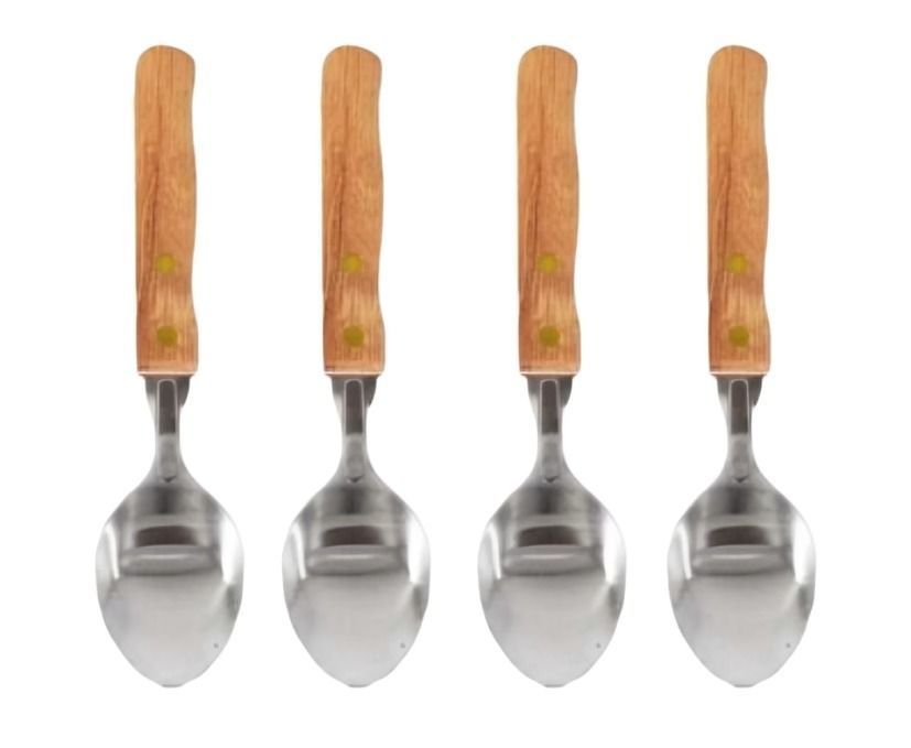 Set 4 Cucharas Mango de Madera-0