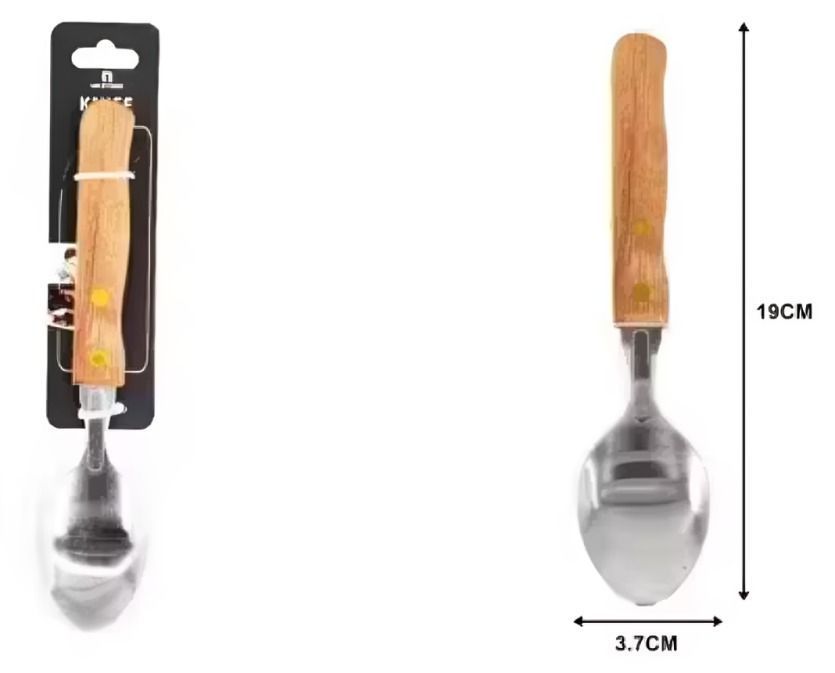 Set 4 Cucharas Mango de Madera-1