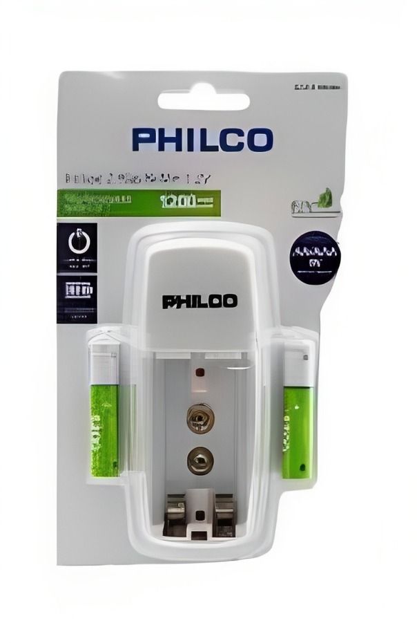 Cargador  de  pilas PHILCO  AA/AAA y Baterias 9V-1