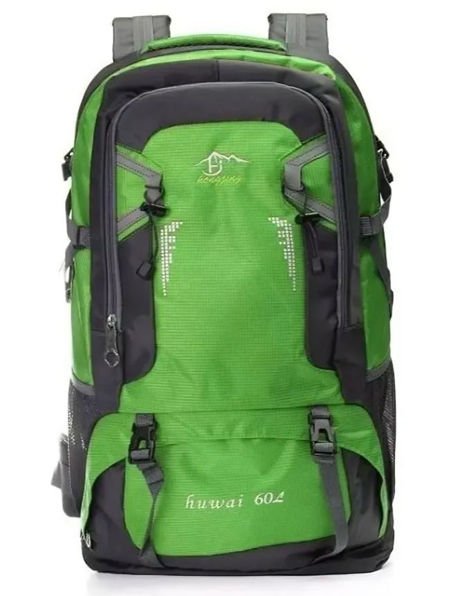 Mochila 60 Litros Camping Outdoor Trekking Verde-0