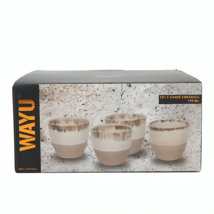 SET 4 VASOS CERAMICA WAYU-2