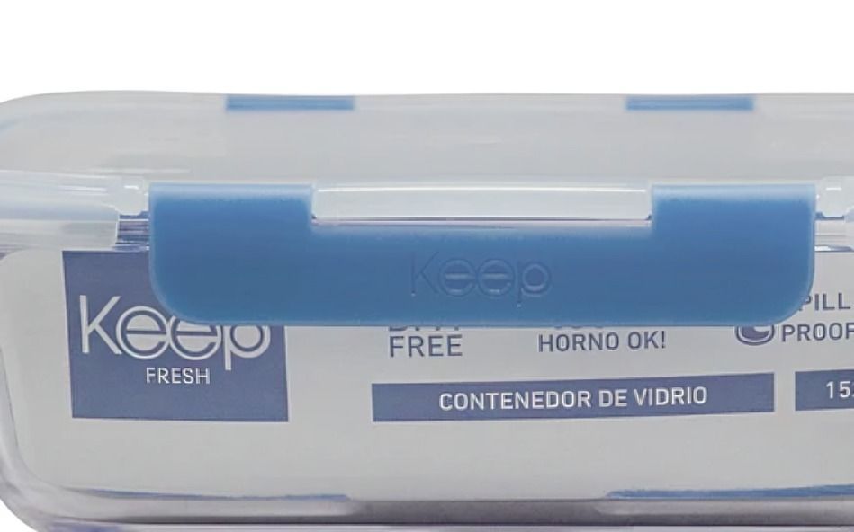 HERMETICO RECTANGULAR 1520ML GLASS KEEP AZUL-2