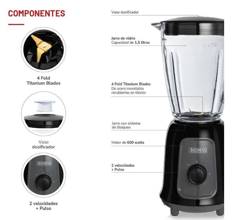LICUADORA THOMAS TH-330V NEGRA-5