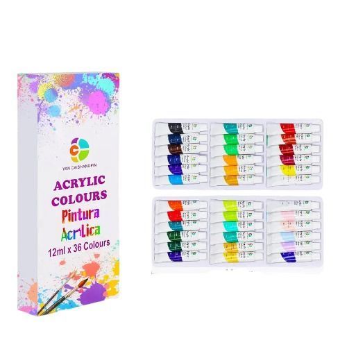 Kit De Pintura 59 Pzs Pintura Acrílica, Pinceles, Paleta-0