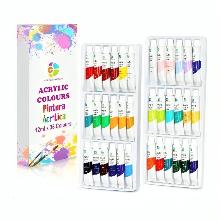 Kit De Pintura 59 Pzs Pintura Acrílica, Pinceles, Paleta-1