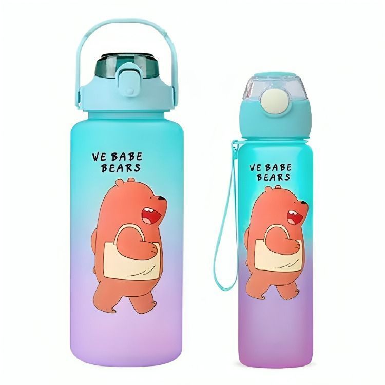 Pack 2 Botellas Agua Motivacional De 2 Litros Y 900ml -0