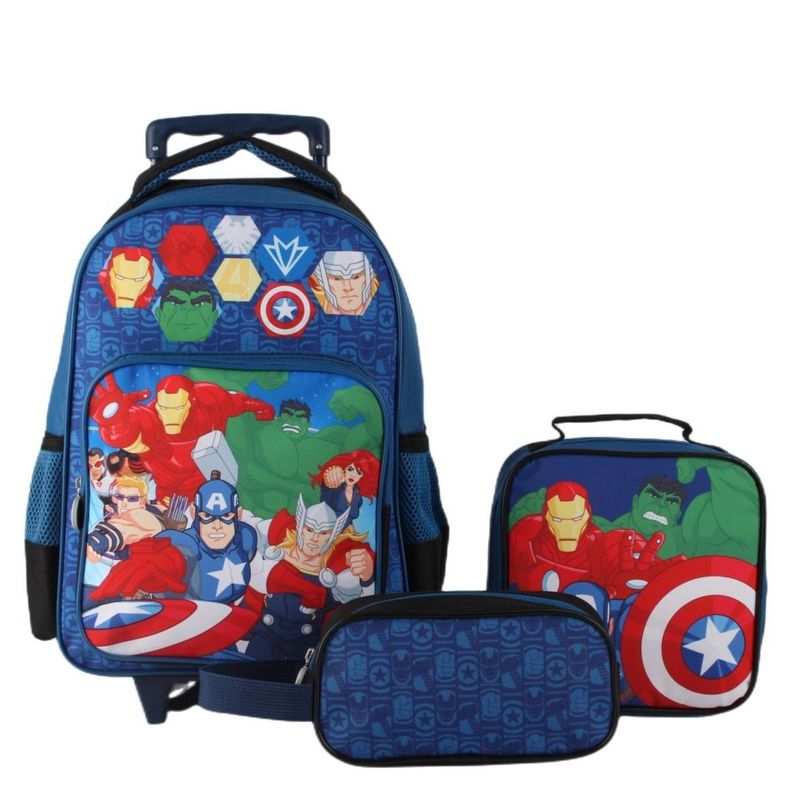 Mochila escolar set de 3 piezas (mochila + estuche  + lonchera) Disney-0