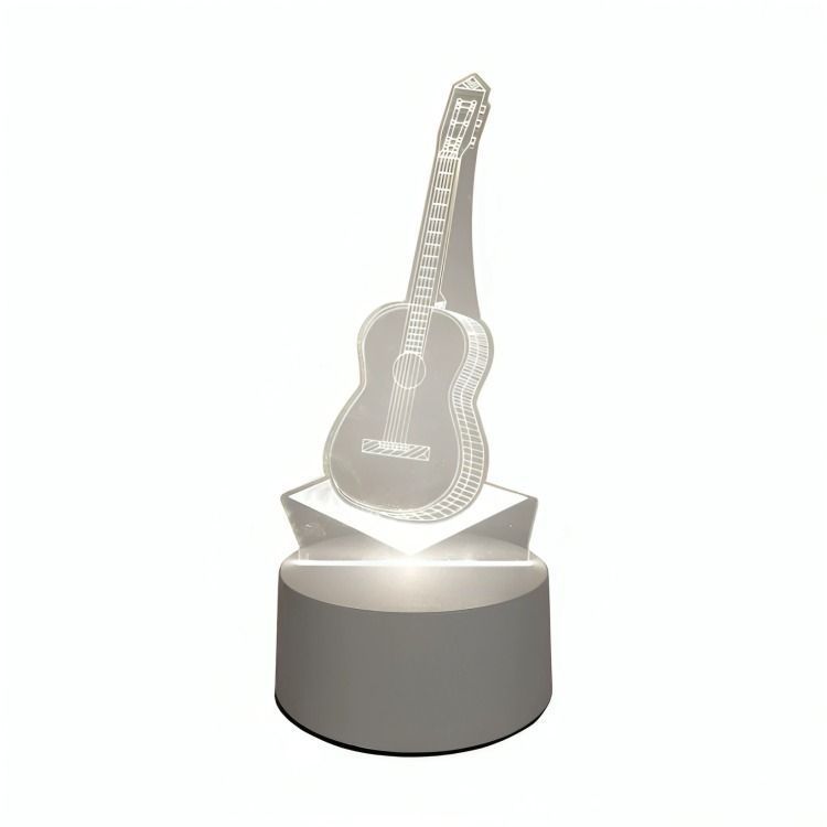 Lampara LED De Mesa 3D USB Luz Guitarra