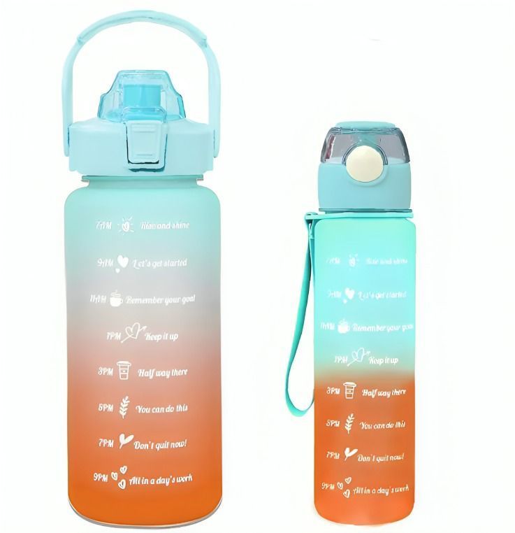 Pack 2 Botellas Agua Motivacionales De 2 Litros Y 900 Ml-1