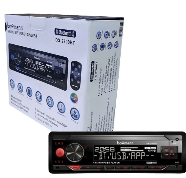 RADIO DE AUTO BOWMANN ILUMINACION DE 7 COLORES-1