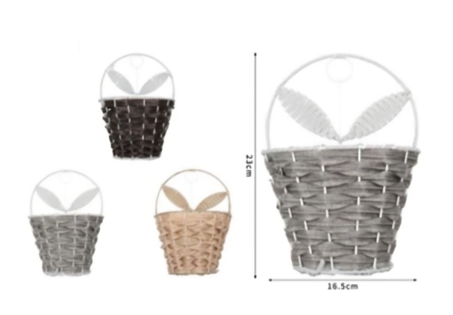 CESTA CANASTO DE MIMBRE DECORATIVO 23x16CM-2