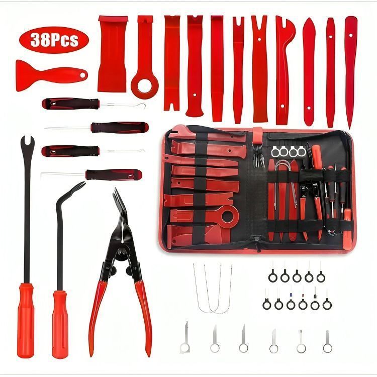 Kit De Herramientas Desmontaje Audio Tableros Auto 19 Piezas-2