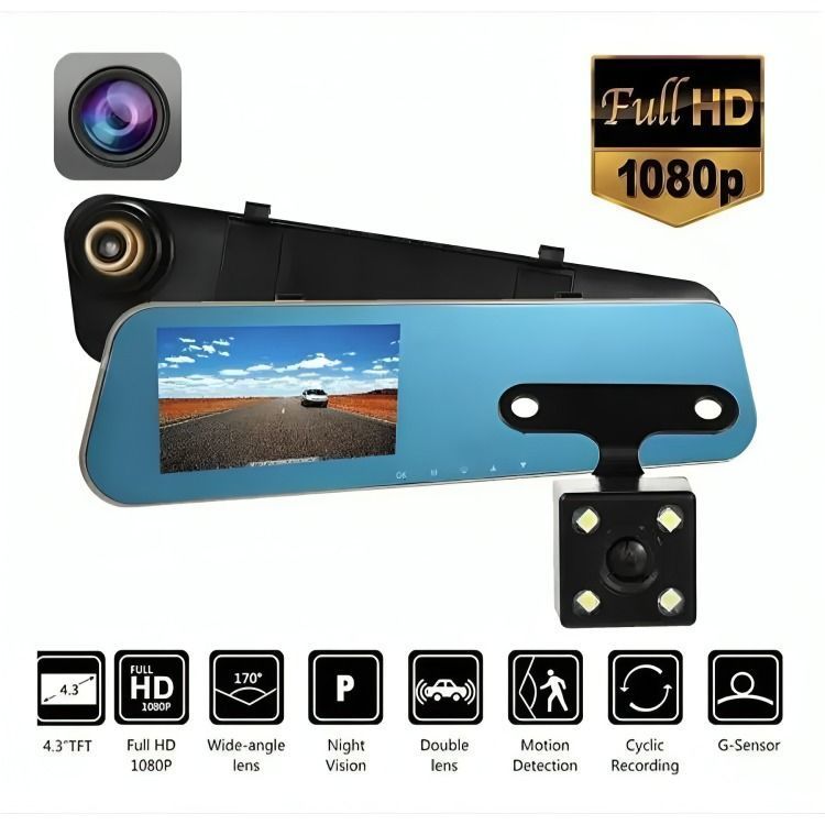 Cámara De Auto Espejo Retrovisor-1