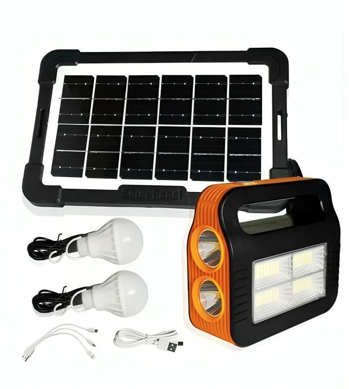 Kit Solar De Emergencia Camping Usb + 2 Ampolletas-0