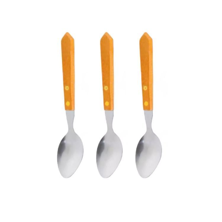 Set 3 Cucharas Mango Madera 18cm-1