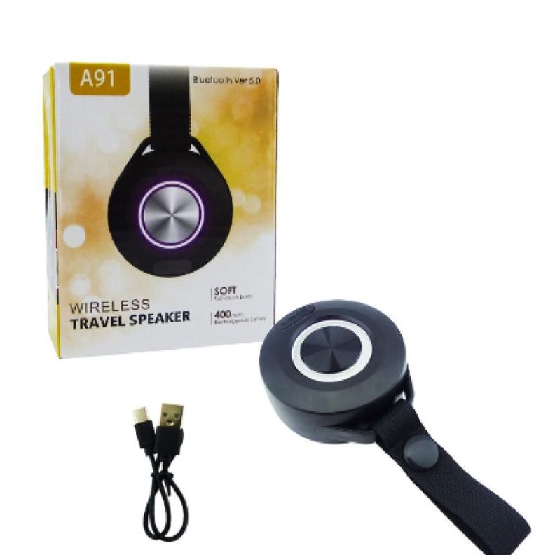 PARLANTE RECARGABLE BLUETOOTH CON LUZ Y CORREA PARA GUINDAR-1