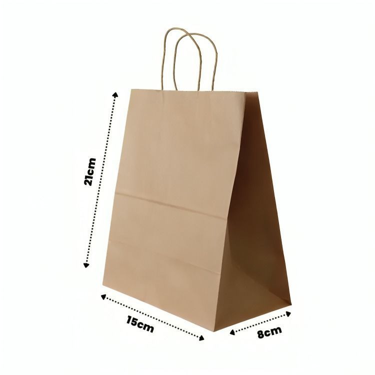 Bolsas Papel Kraft 12 Unidades 15x21x8cm-2