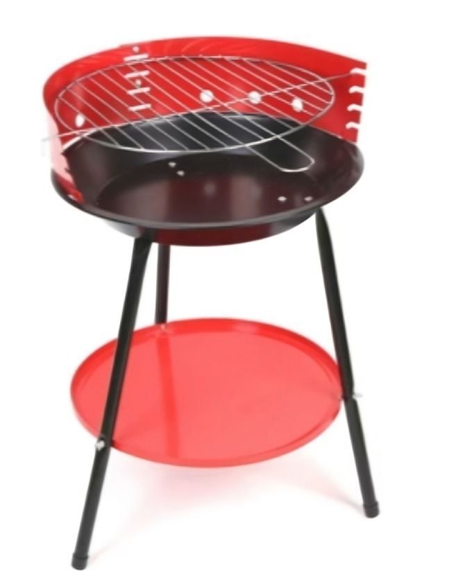 Parrilla Barbacoa Redonda De Acero Con Patas Desmontables-0