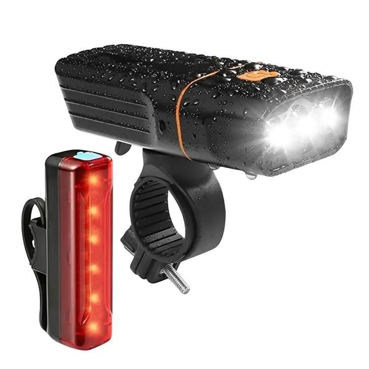 Linterna Led Bicicleta Delantera Y Trasera Usb Recargable-0