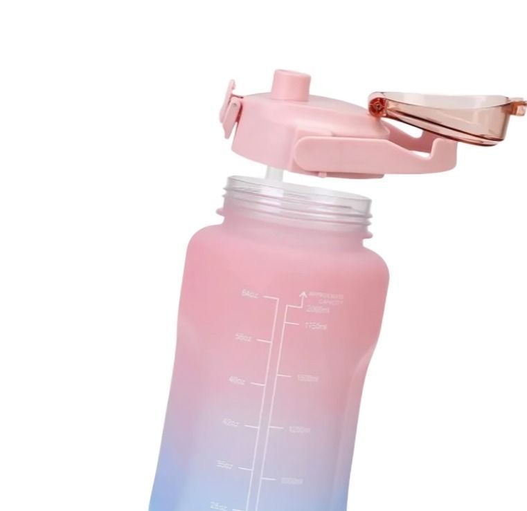 Pack 2 Botellas Agua Motivacional De 2 Litros Y 900ml Diseño Osos-1