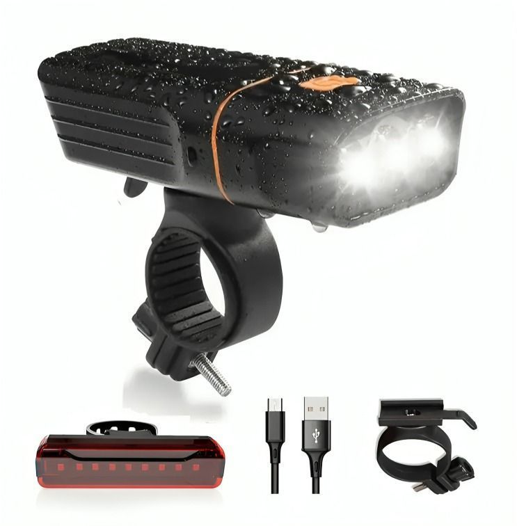 Kit Luces Led Para Bicicleta Recargable Usb Alta Intensidad-1