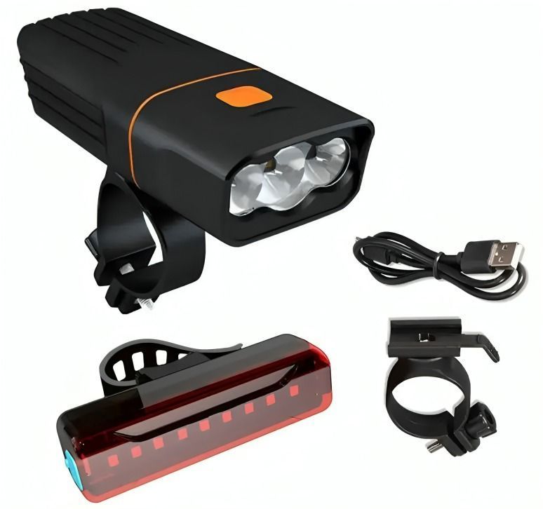 Kit Luces Led Para Bicicleta Recargable Usb Alta Intensidad-2