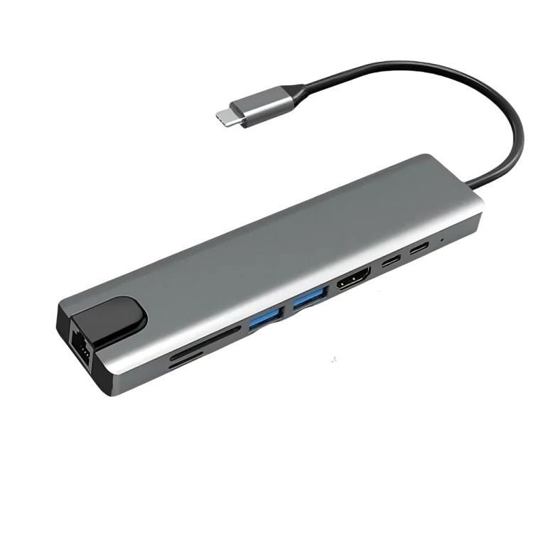 Adaptador Multipuerto Hub tipo C 8 en 1-0