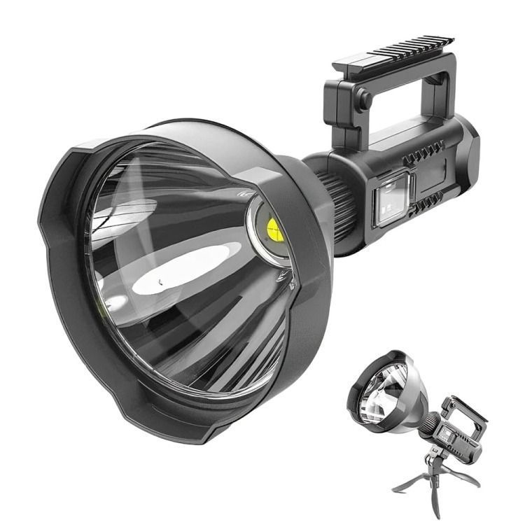 Linterna Led Largo Alcance Recargable Usb Trípode-1