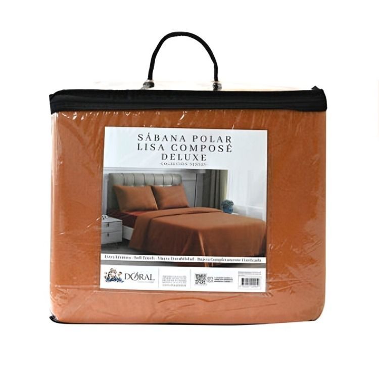 Sabanas de Polar Compose King 2.5 Plazas / Bicolor Terracota  Doral
