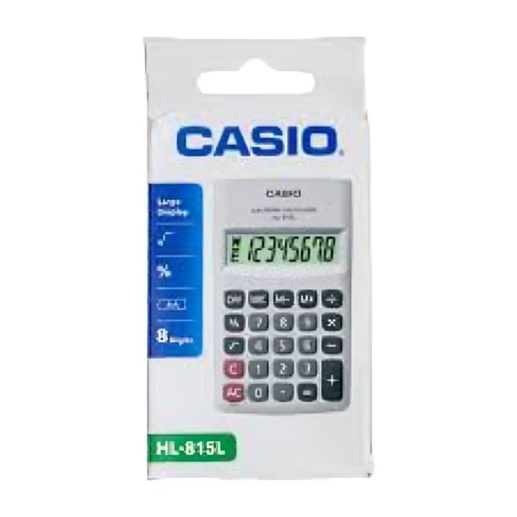 Calculadora CASIO 8 diguitos HL-815L-WE-0