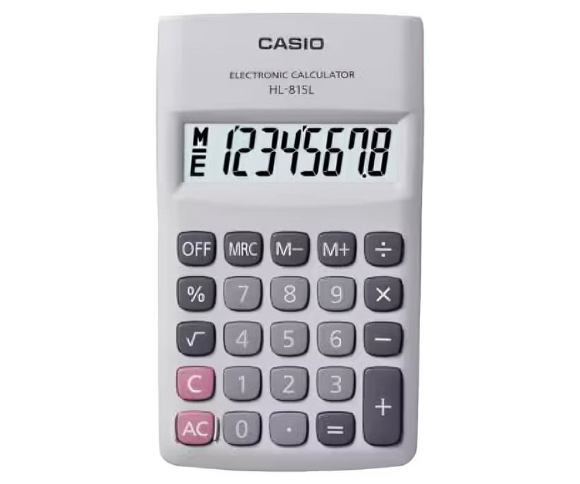 Calculadora CASIO 8 diguitos HL-815L-WE-1