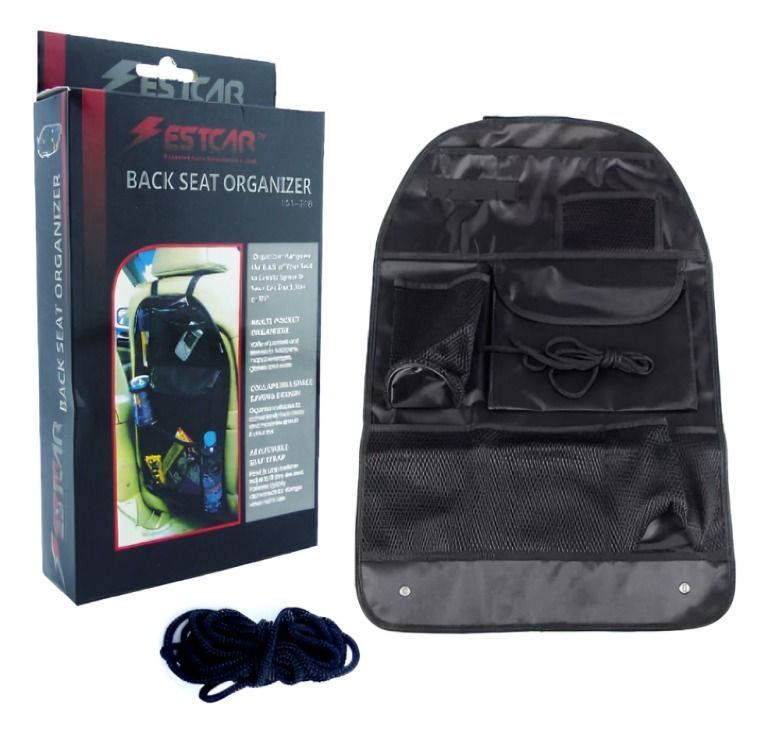 ORGANIZADOR PARA RESPALDO ASIENTO AUTO ESTCAR NEGRO-2