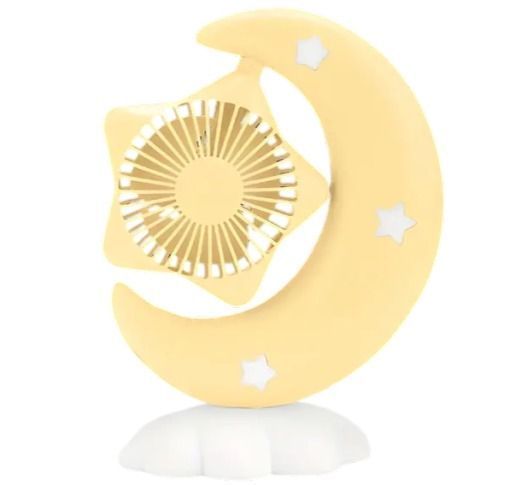 MINI VENTILADOR LUNA CON LUCES PARA MESA COLORAMARILLO-0
