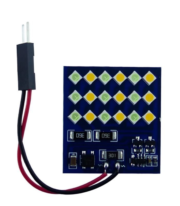 LED X 18 TIPO FUSIBLE LUZ AZUL Y CALIDA 18 LED 12V SET X 1 PCS EN BLISTER