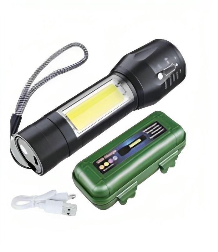 Mini Literna Tactica Luz  Lateral Led Recargable-1