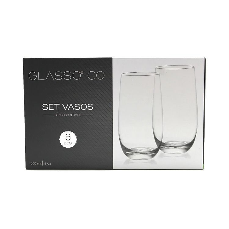 SET VASO 500 ML CRISTAL GLASSO-0