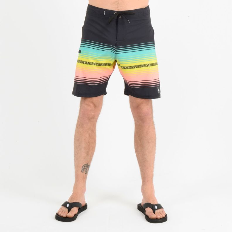 BOARDSHORT HEAT STRIPE  NEGRO-0