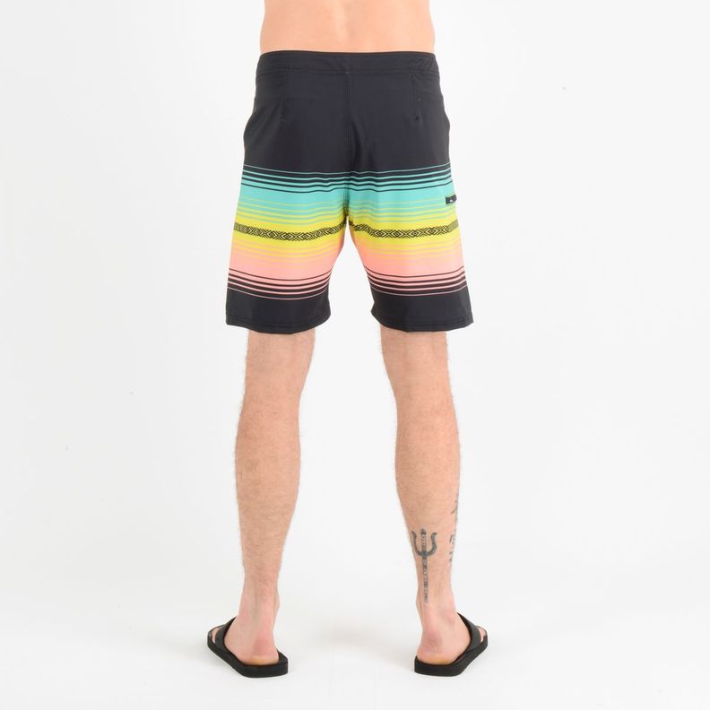 BOARDSHORT HEAT STRIPE  NEGRO-1