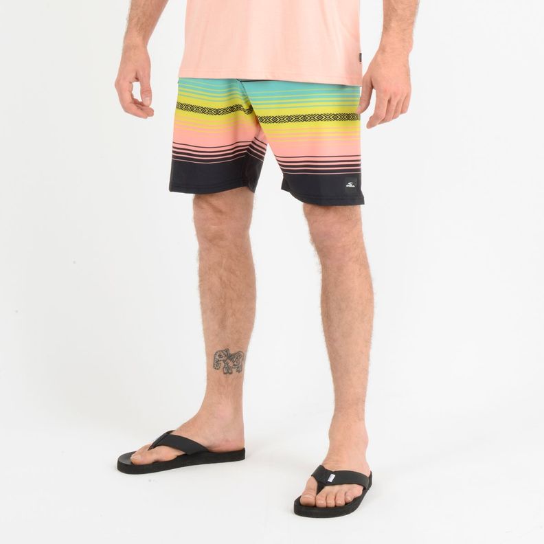 BOARDSHORT HEAT STRIPE  NEGRO-2
