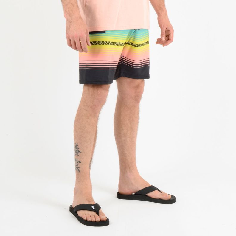 BOARDSHORT HEAT STRIPE  NEGRO-3