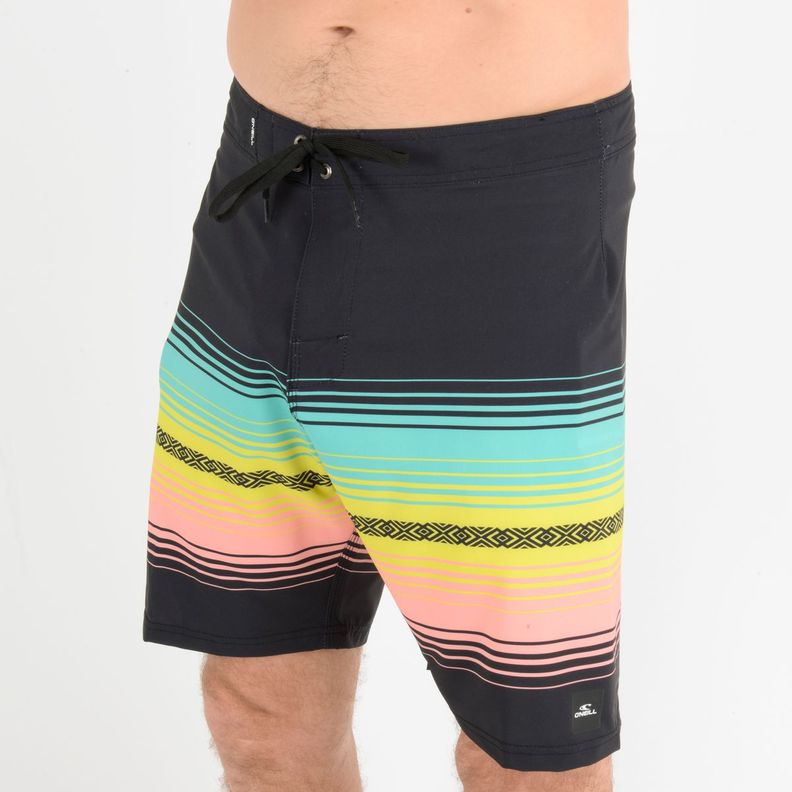 BOARDSHORT HEAT STRIPE  NEGRO-4