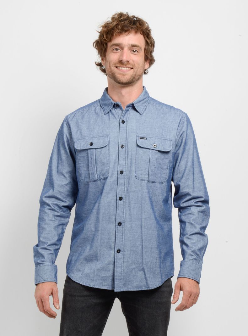 CAMISA MICRO COTELE LANDMARKED AZUL