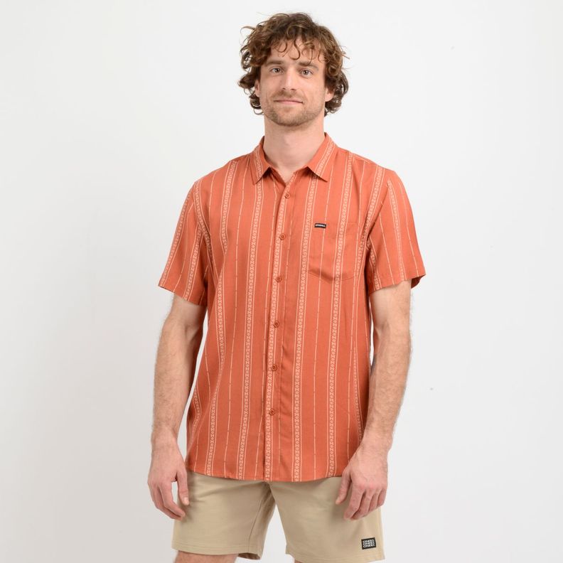 CAMISA MANGA CORTA OASIS  NARANJO-0
