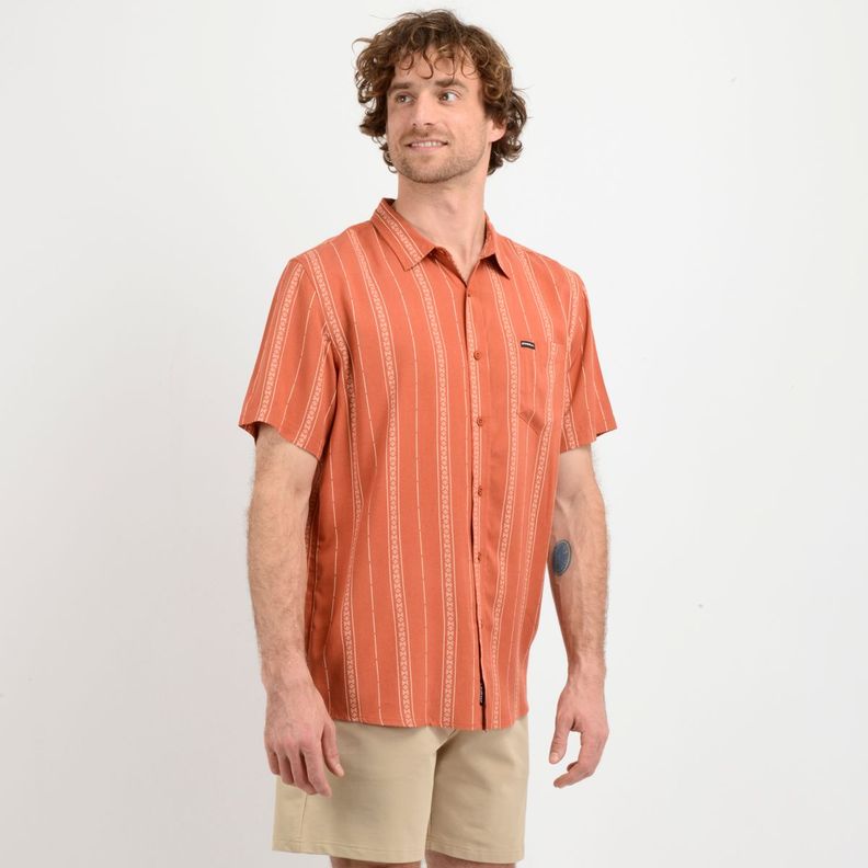 CAMISA MANGA CORTA OASIS  NARANJO-3