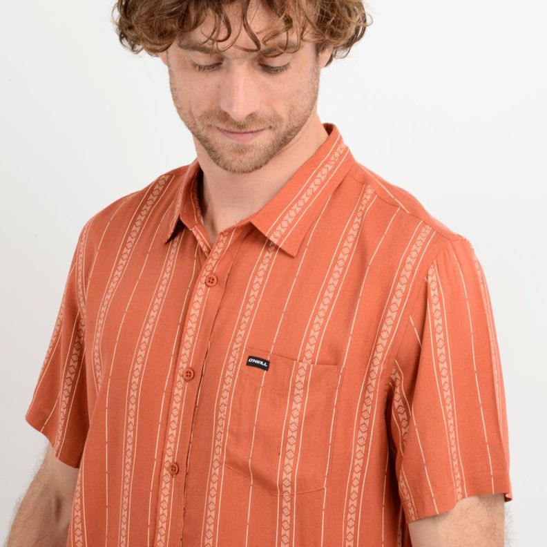 CAMISA MANGA CORTA OASIS  NARANJO-4